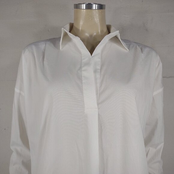 NWT Magaschoni white long sleeve button front shirt blouse ladies size XS - Picture 2 of 9